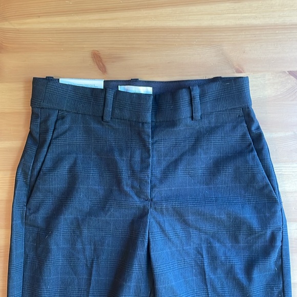 NWT H&M Dark Gray & Black Plaid Women’s Dress Pant Elastic Waist - Picture 2 of 6